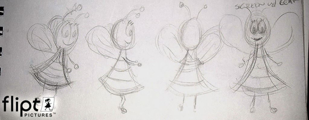 Character Design Sketch of Junebug - Flipt Pictures