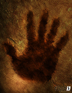 Flipt Pictures Cave Painting Positve Hand Print