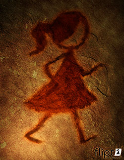 Flipt Pictures Girl Cave Painting