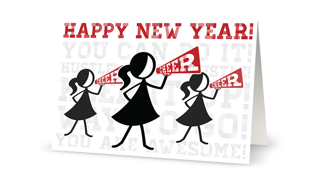 Happy New Year Greeting Card Illustration - Flipt Pictures